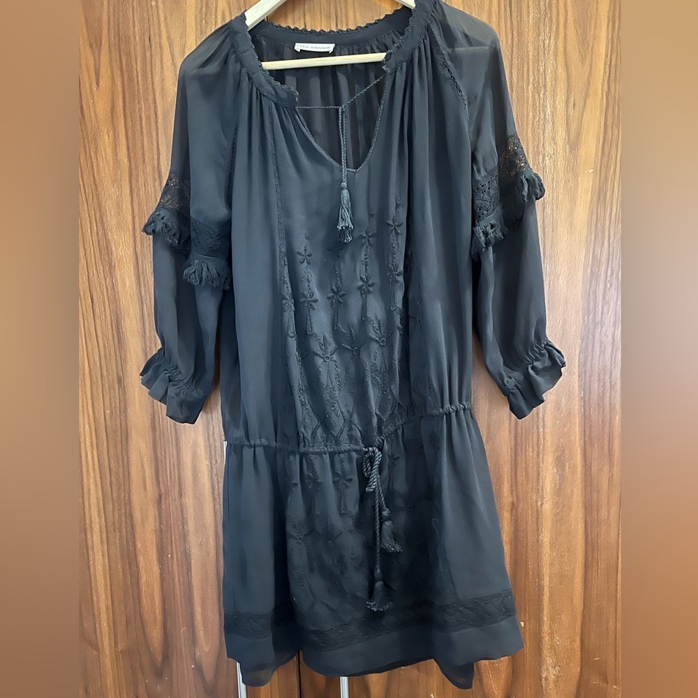 Ulla Johnson Navy Long Sleeve Dress